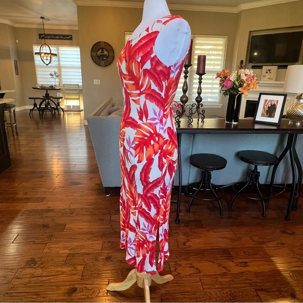 Vintage 90s R&K Originals Women’s 10 Floral Maxi Dress Gauze Stretch Fits 6 8 S - Picture 4 of 14